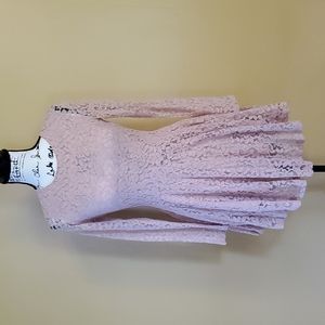 H&M FORMAL LACE DRESS IN BLUSH PINK